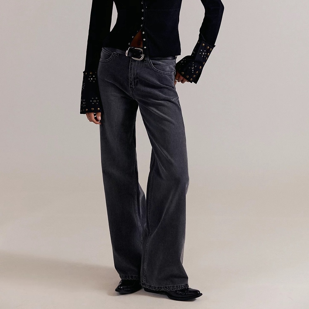 We the Free Tinsley Baggy Women's Black Jeans